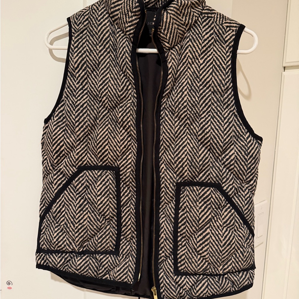 J Crew Herringbone Patterned Vest
